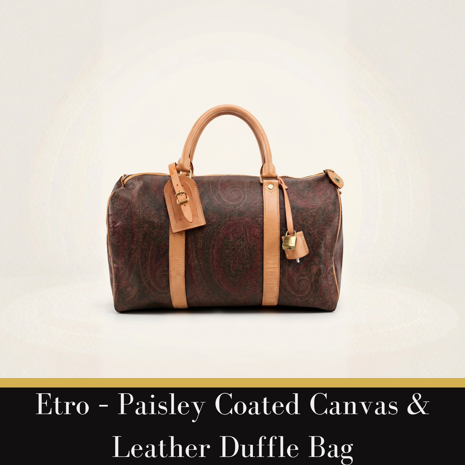 Etro – Paisley Coated Canvas & Leather Duffle Bag