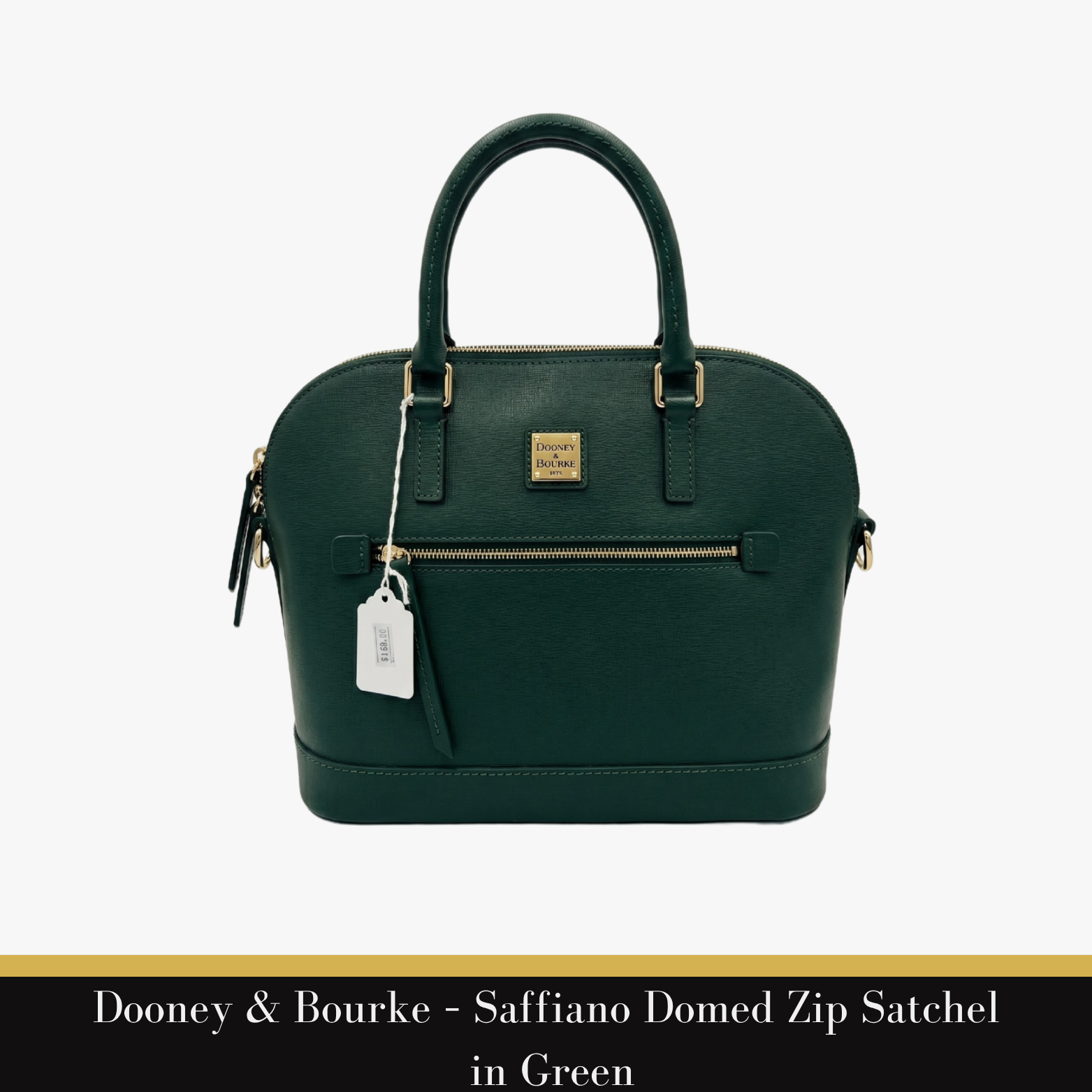 Dooney & Bourke – Saffiano Domed Zip Satchel in Green