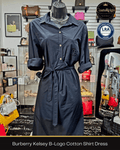 Burberry Kelsey B-Logo Cotton Shirt Dress