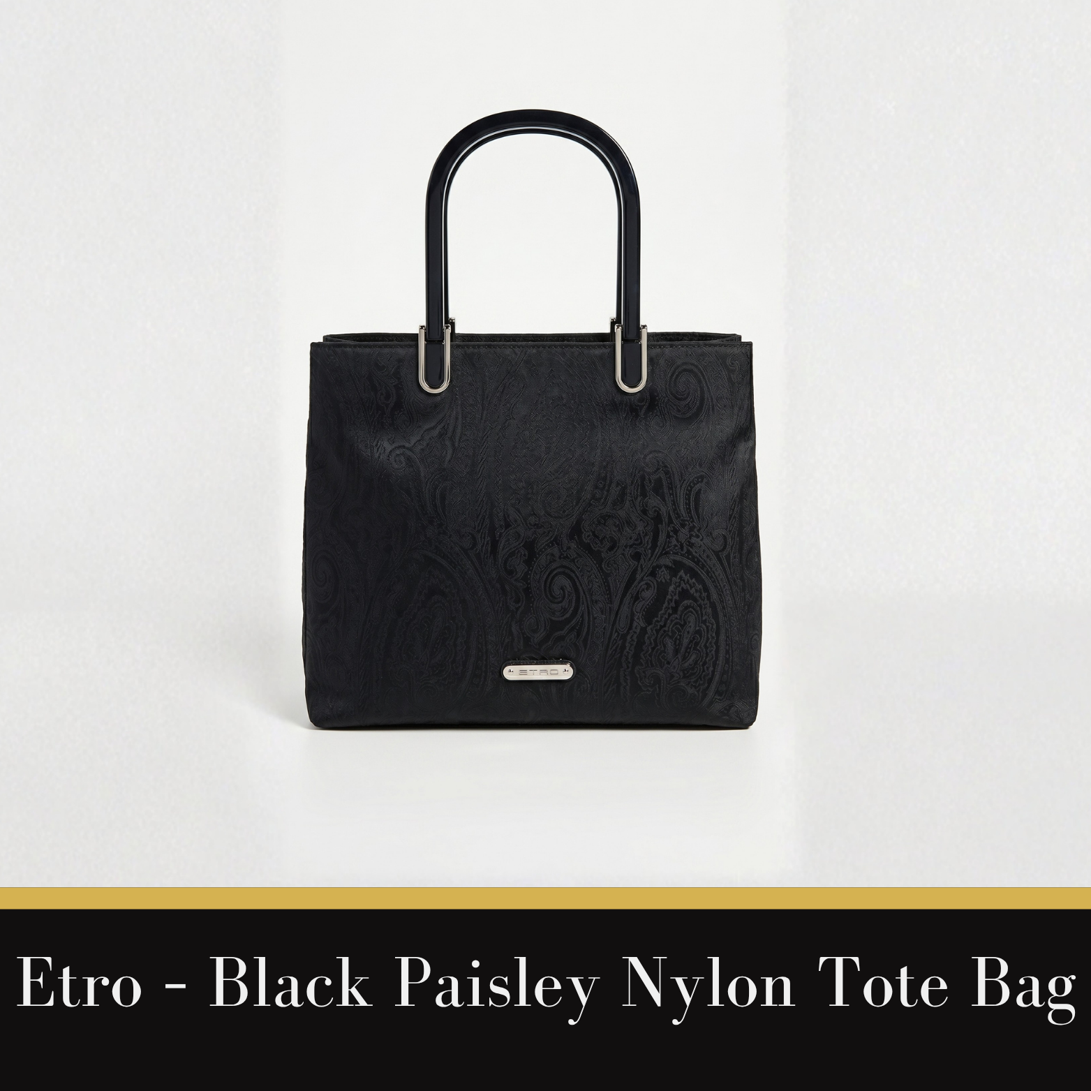 Etro  - Nylon tote bag, Black Paisley