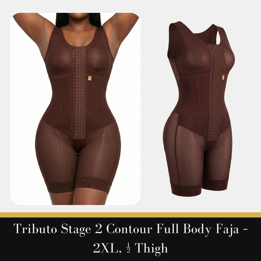 Tributo — Stage 2 Contour Full Body Faja, 2XL (½ Thigh)