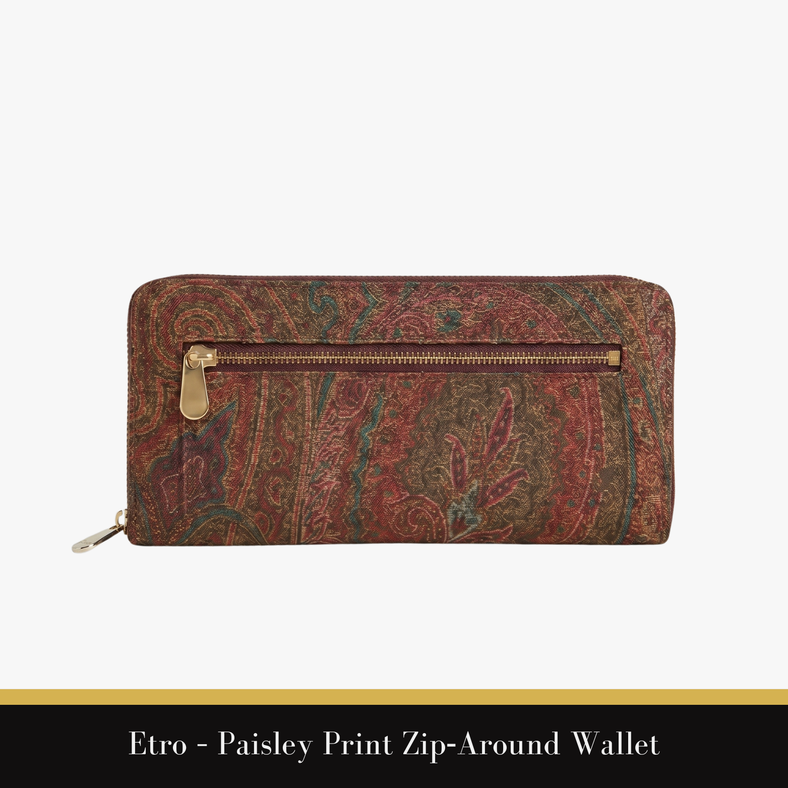 Etro – Paisley Print Zip‑Around Wallet