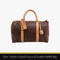 Etro – Paisley Coated Canvas & Leather Duffle Bag