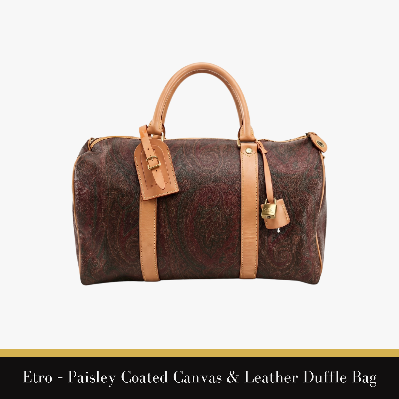 Etro – Paisley Coated Canvas & Leather Duffle Bag