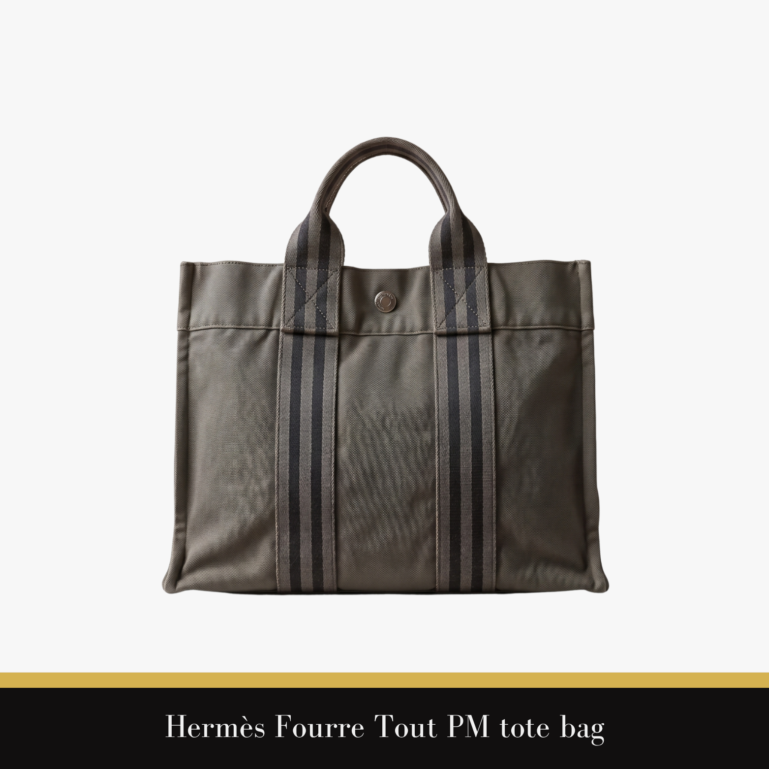 Hermès – Fourre Tout PM Tote Bag in Gray Canvas