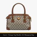 Gucci – Vintage Top Handle, GG Monogram Bag