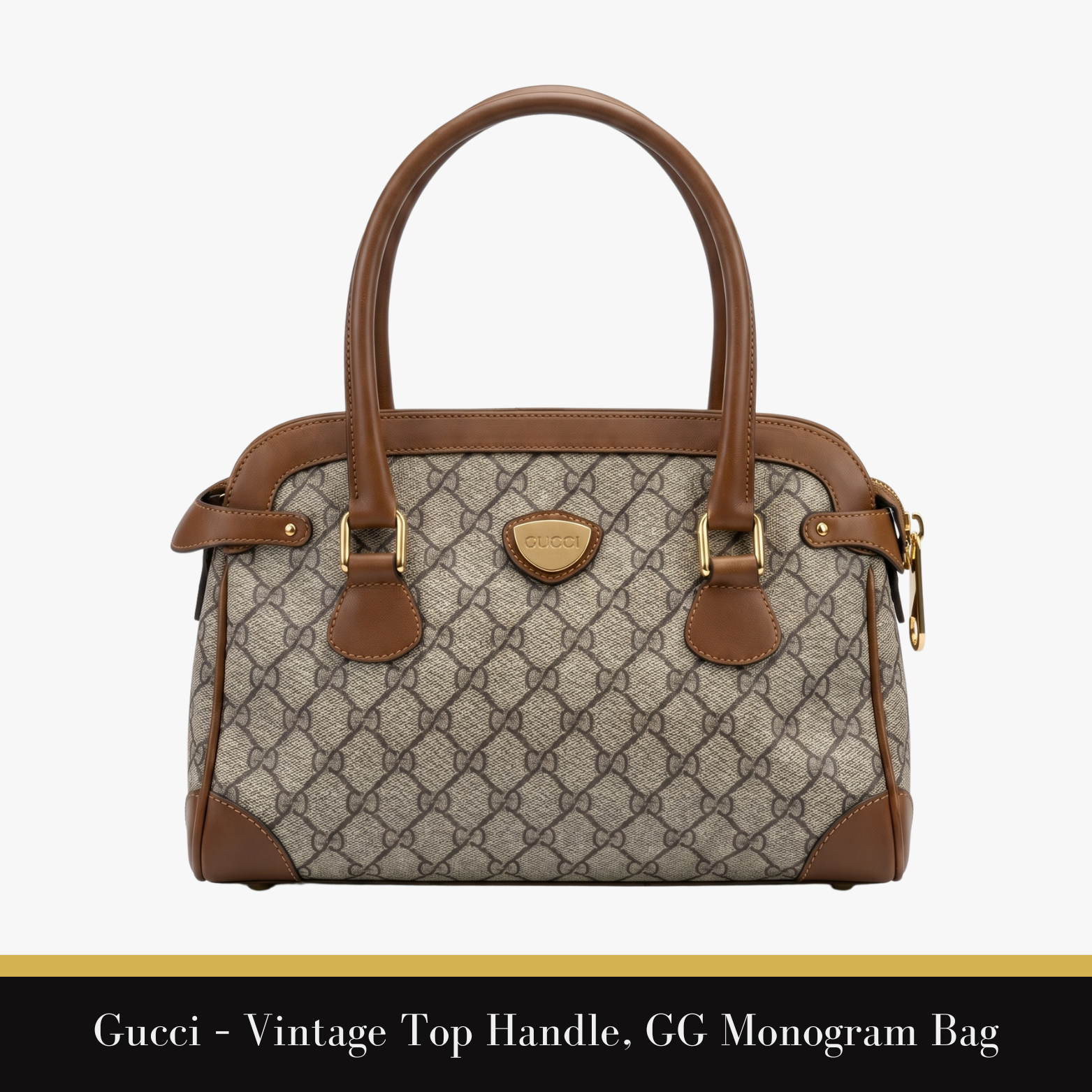 Gucci – Vintage Top Handle, GG Monogram Bag