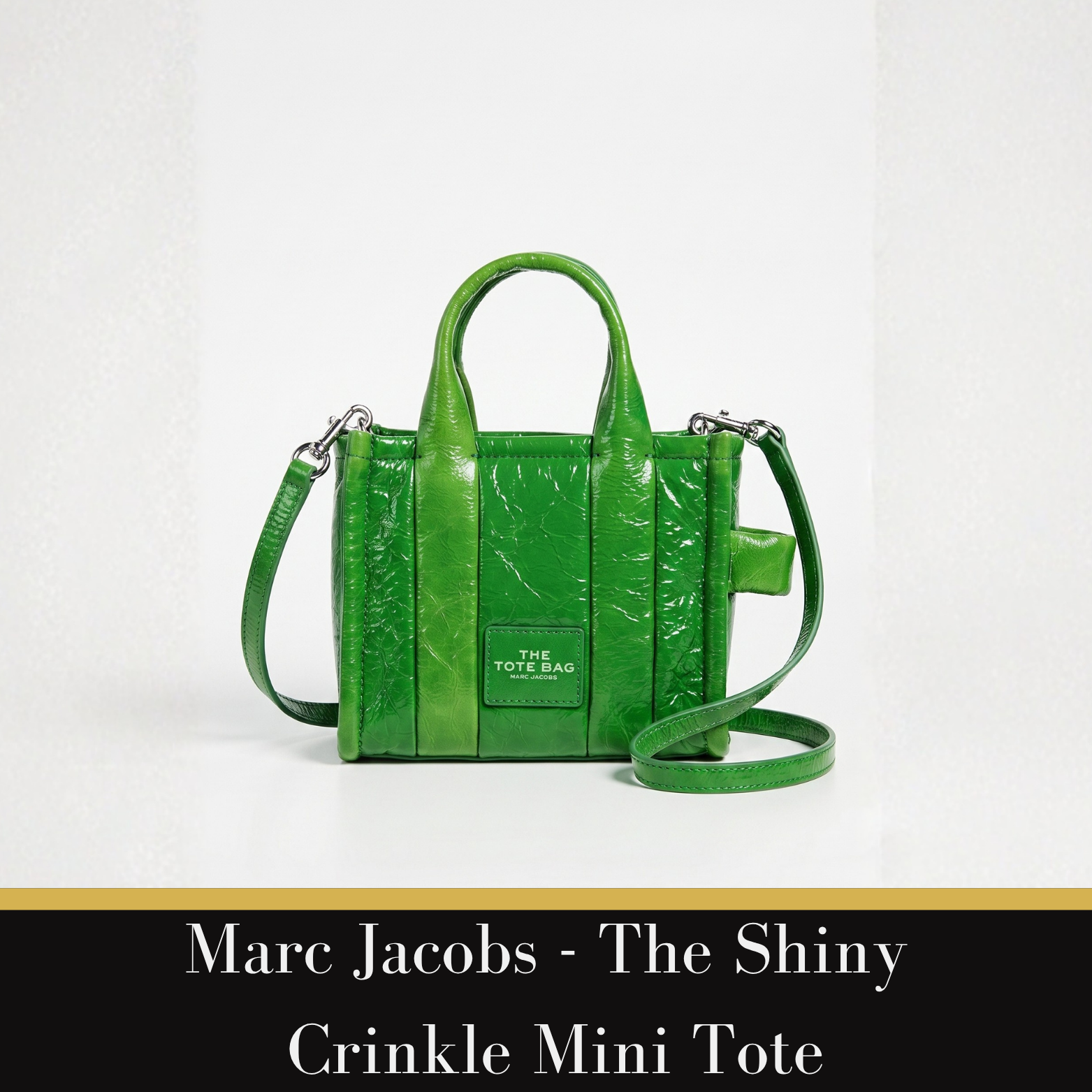 Marc Jacobs – The Shiny Crinkle Mini Tote (Apple Green Leather)