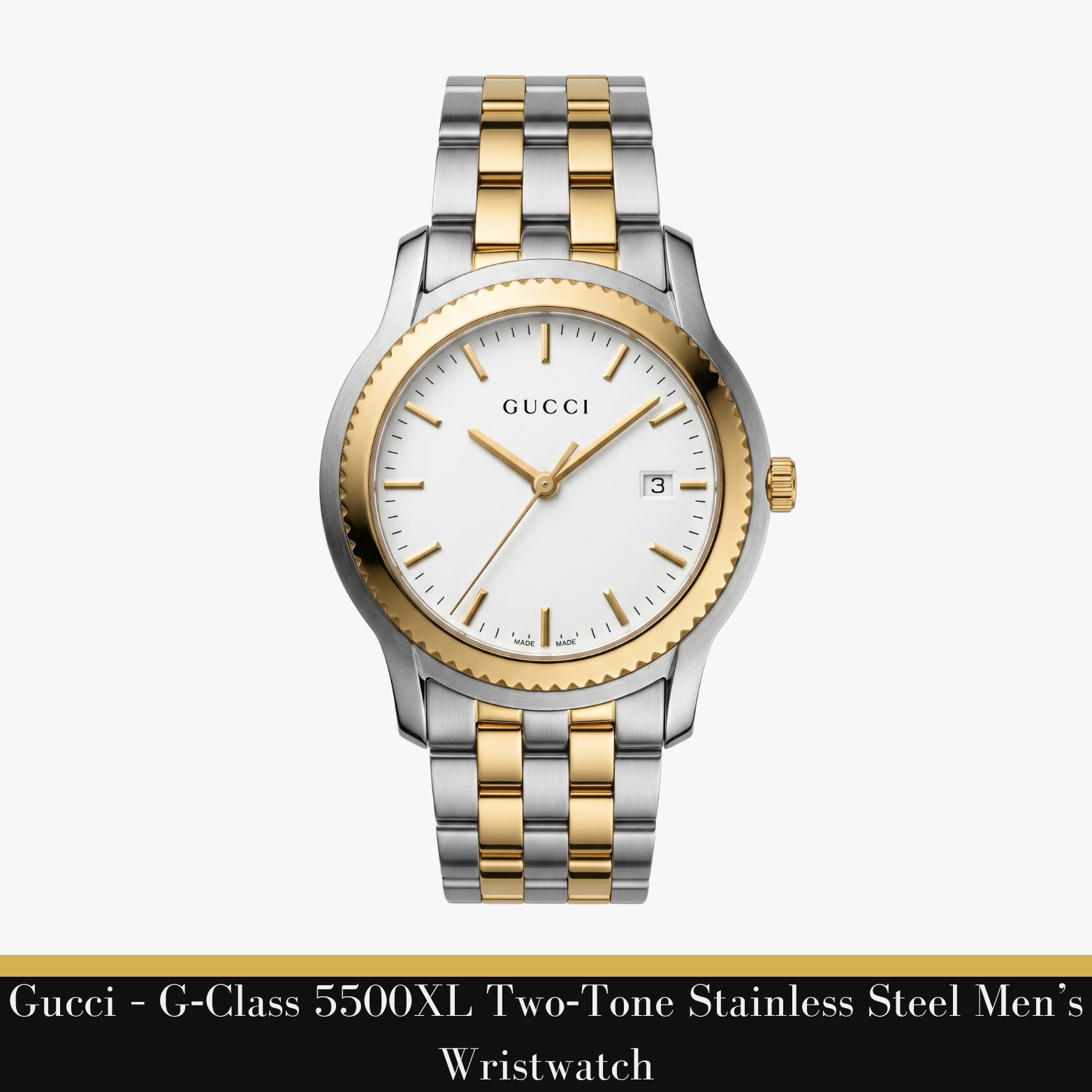 Gucci – G‑Class 5500XL Two‑Tone Stainless Steel Men’s Wristwatch