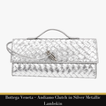 Walter Baker – Juliette Leather Clutch (Silver)