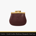 Cartier – Guchi Leather Bordeaux Burgundy Coin Case