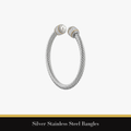 Silver Stainless Steel Bangles