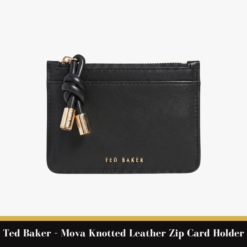 Ted Baker – Mova Knotted Leather Zip Card Holder