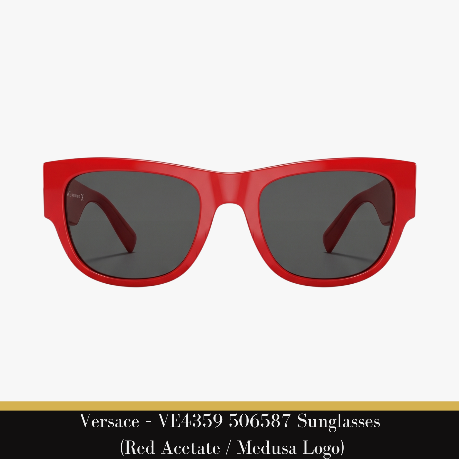 Versace – VE4359 506587 Sunglasses  (Red Acetate / Medusa Logo)