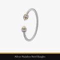 Silver Stainless Steel Bangles