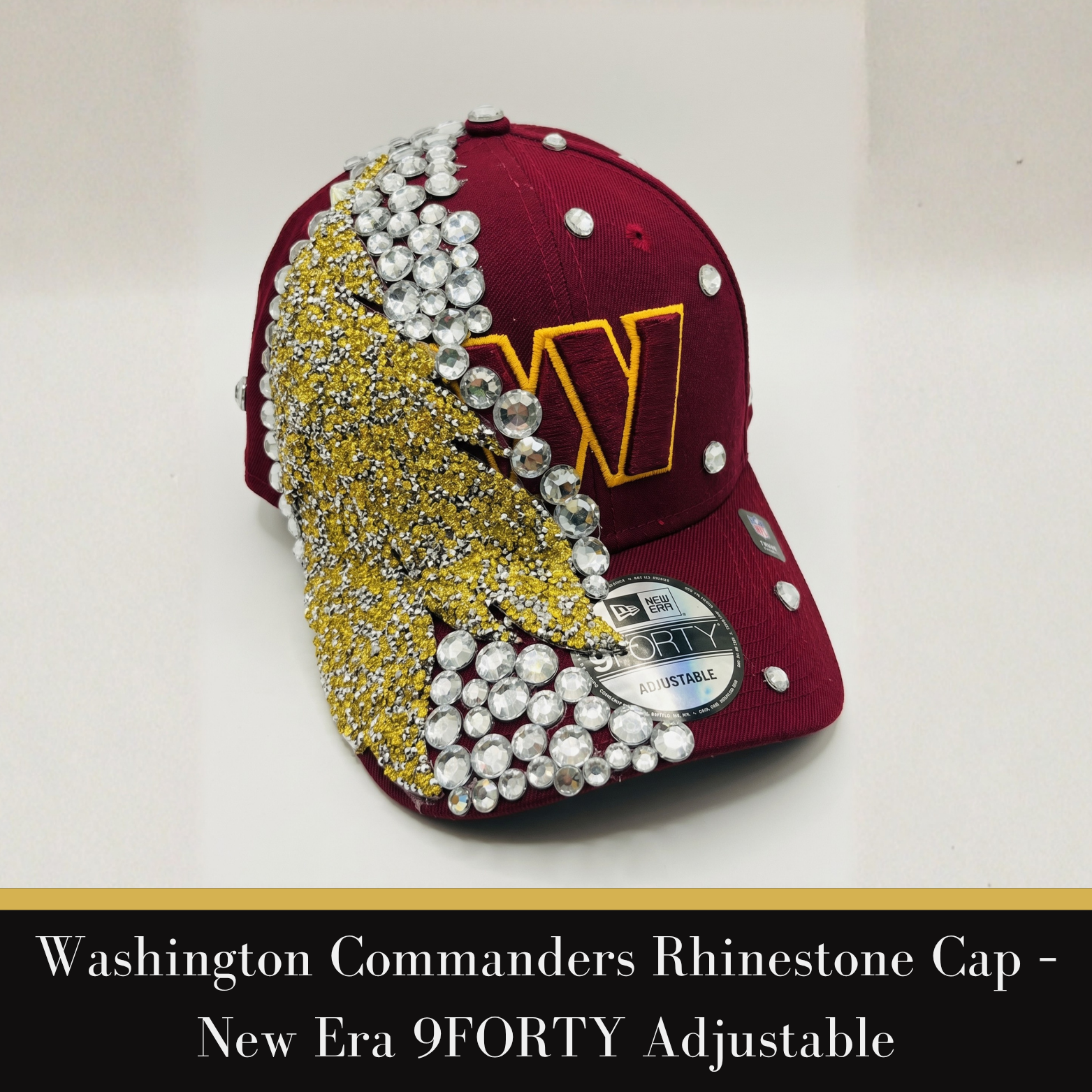Washington Commanders Rhinestone Cap – New Era 9FORTY Adjustable