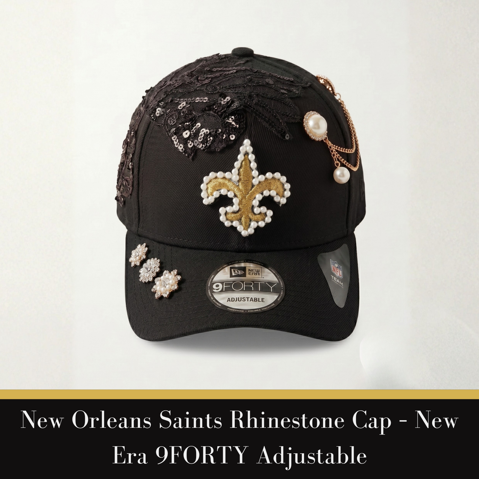 New Orleans Saints Rhinestone Cap – New Era 9FORTY Adjustable