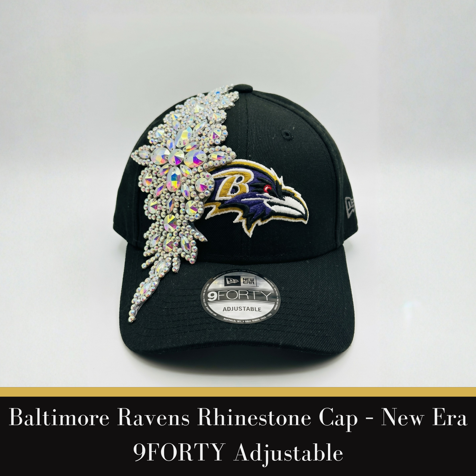 Baltimore Ravens Rhinestone Cap – New Era 9FORTY Adjustable
