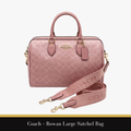 Coach – Rowan Satchel in Signature Canvas (Pink)
