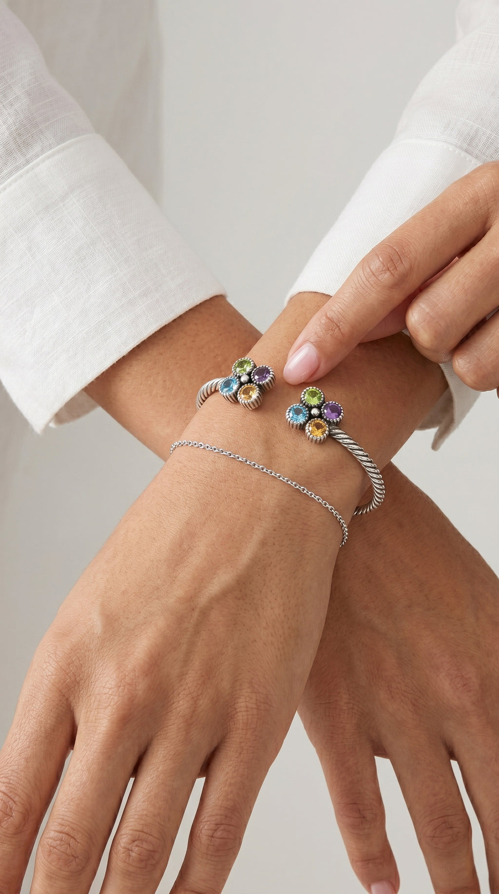 Silver Stainless Steel Bangles