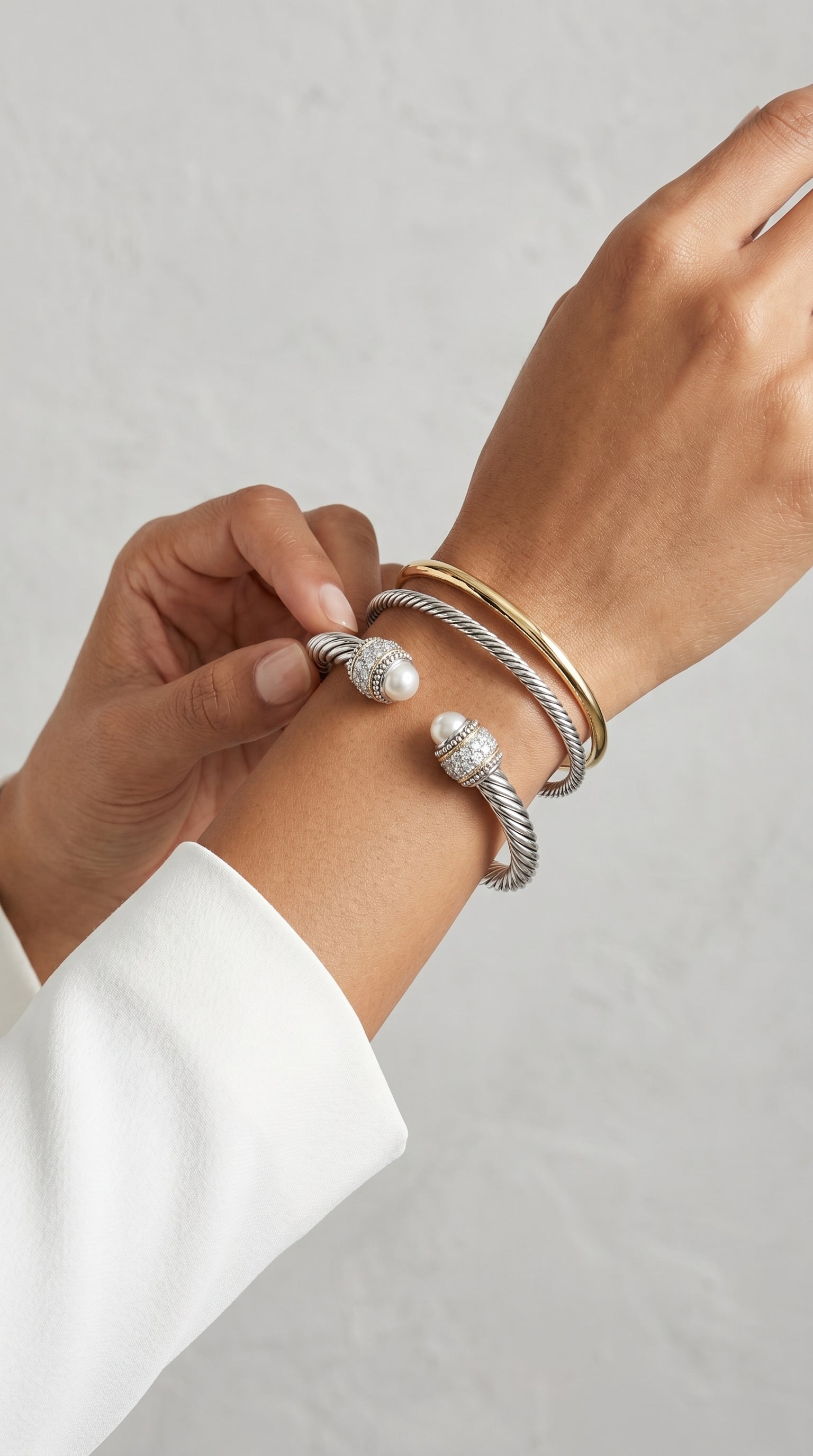 Silver Stainless Steel Bangles