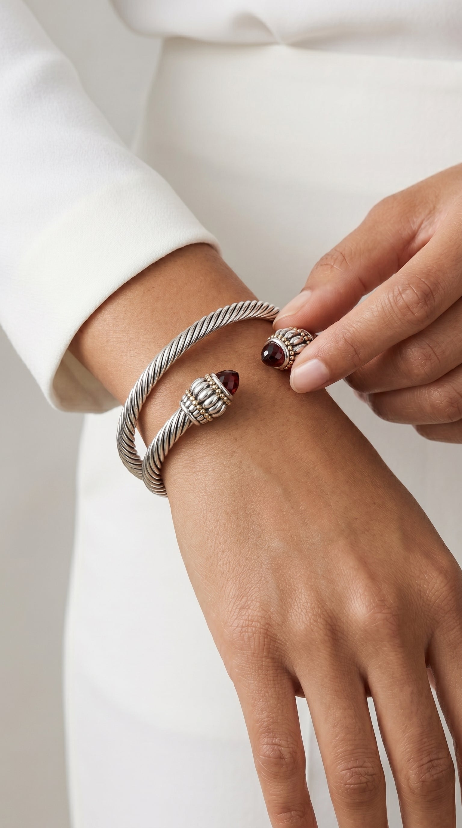 Silver Stainless Steel Bangles