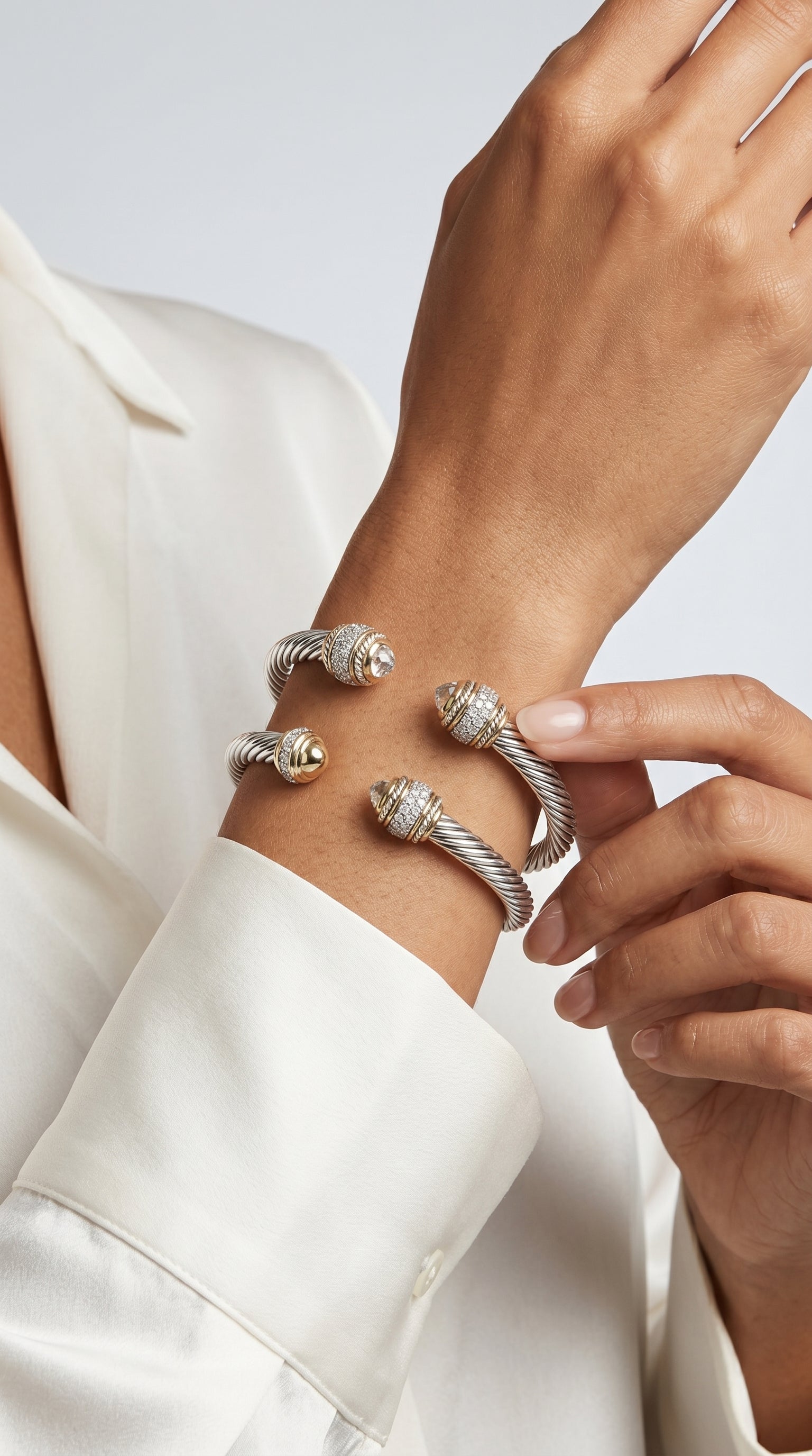 Silver Stainless Steel Bangles