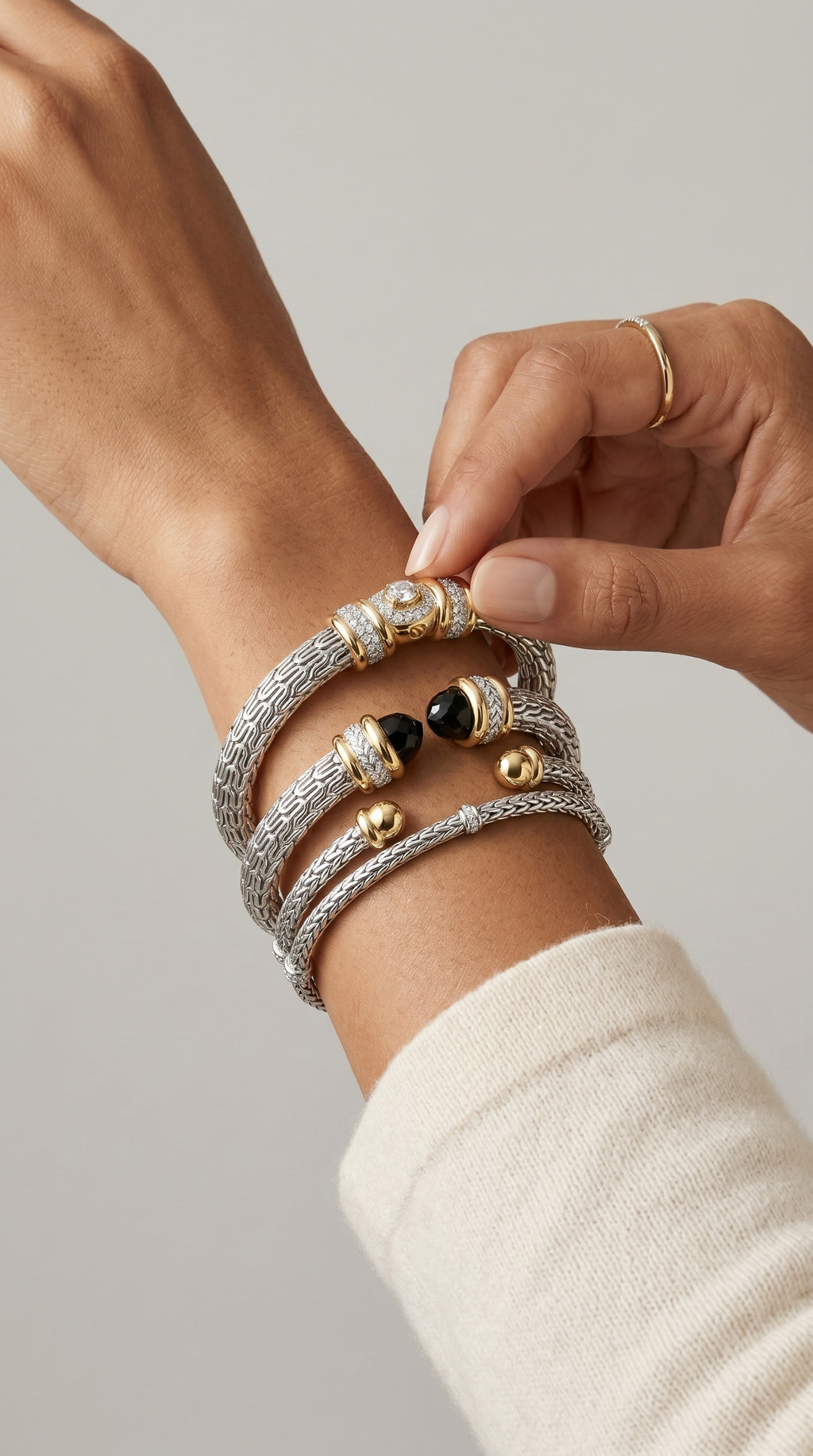 Silver Stainless Steel Bangles