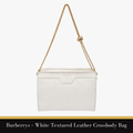 Burberrys – White Textured Leather Crossbody Bag