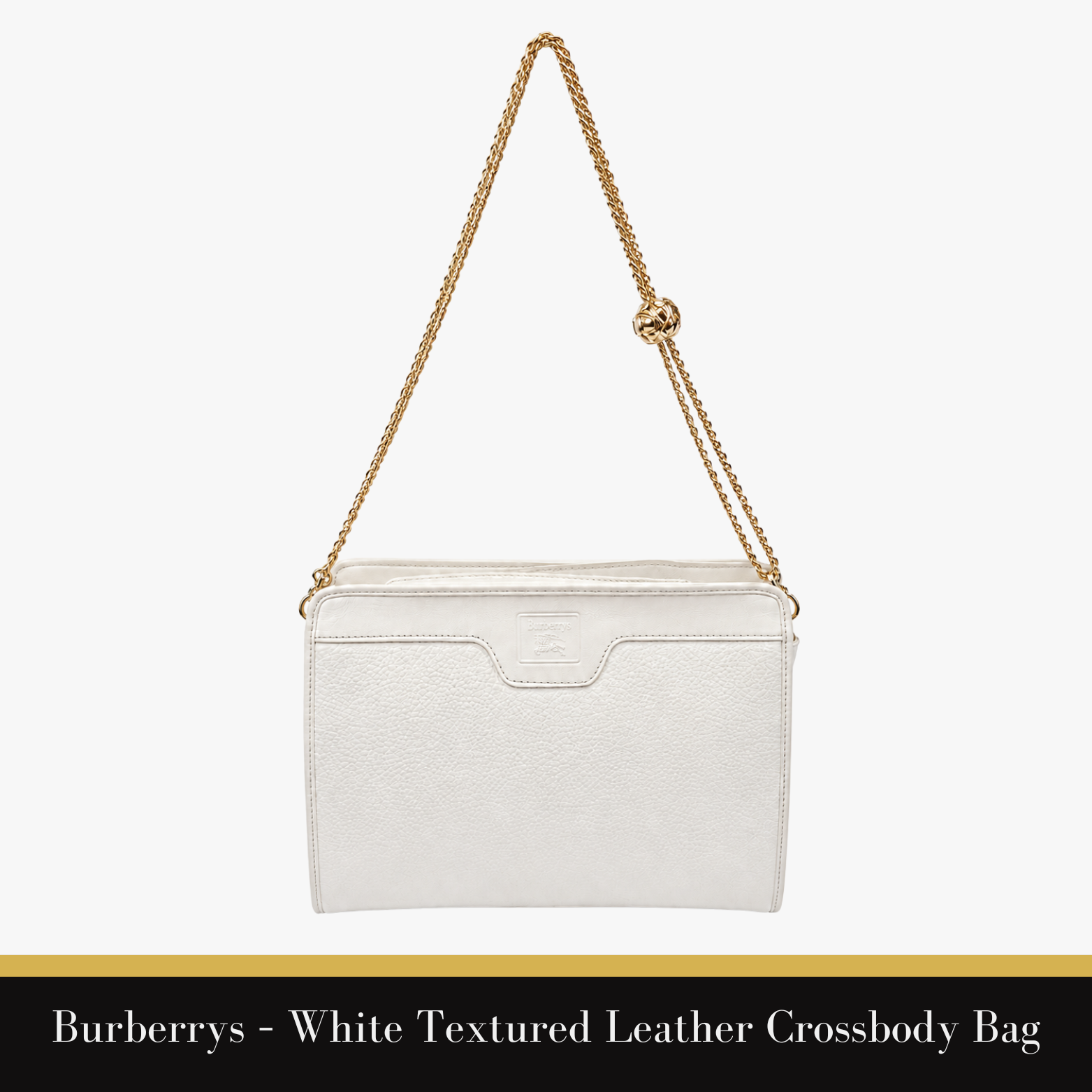 Burberrys – White Textured Leather Crossbody Bag