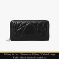Tiffany &amp; Co. – “Return to Tiffany” Padded Large Wallet (Black Quilted Lambskin