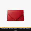 Louis Vuitton - Leather clutch,  Pochette Arts Deco Epi Red