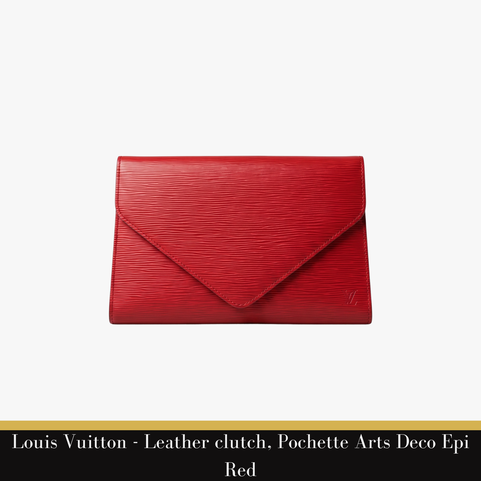 Louis Vuitton - Leather clutch,  Pochette Arts Deco Epi Red