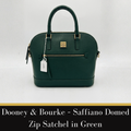 Dooney & Bourke – Saffiano Domed Zip Satchel in Green