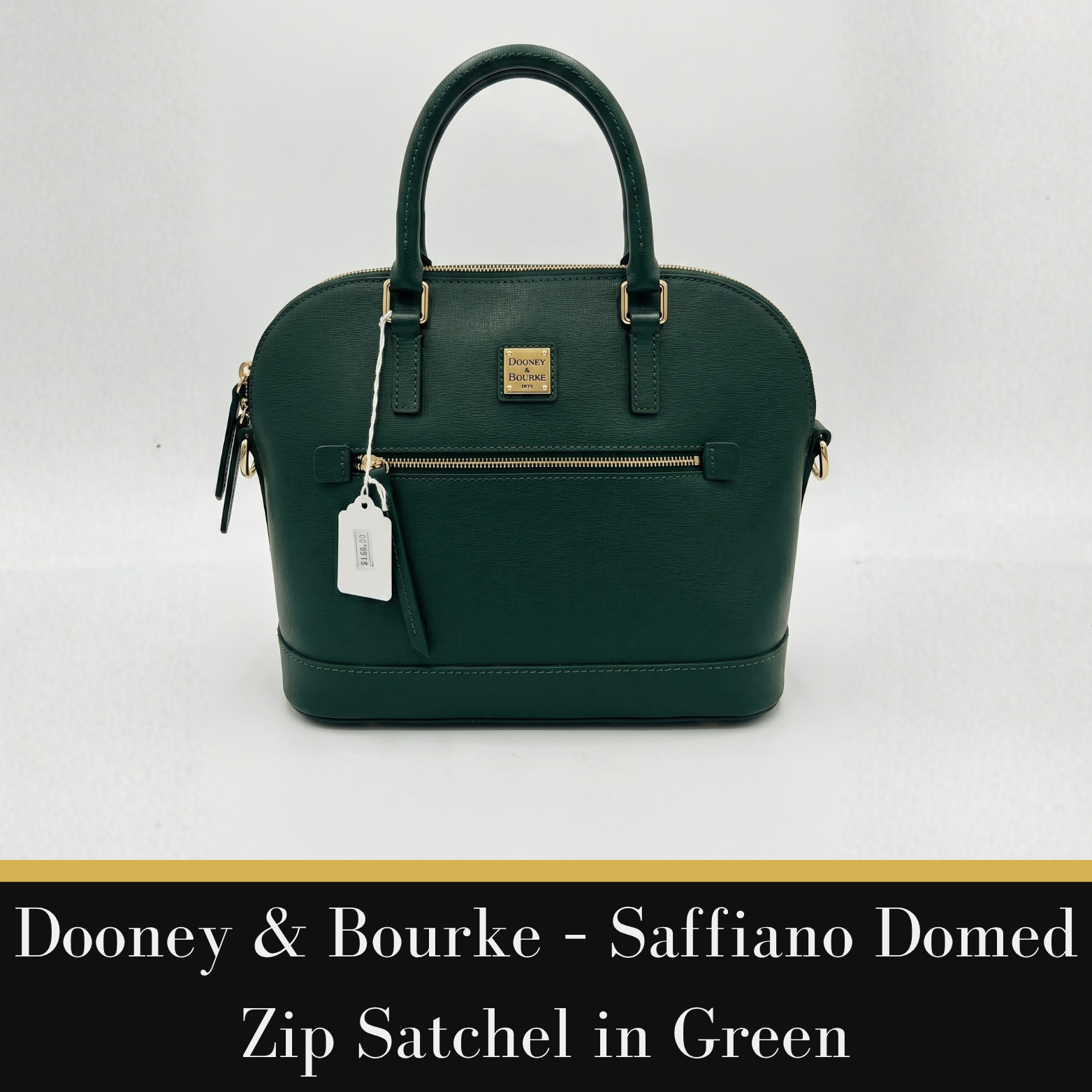 Dooney & Bourke – Saffiano Domed Zip Satchel in Green