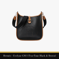 Hermès – Evelyne GM I (Two‑Tone Black & Brown)