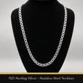 925 Sterling Silver – Stainless Steel Necklace