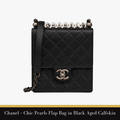Chanel – Chic Pearls Flap Bag in Black Aged Calfskin