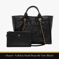 Chanel – Calfskin Small Deauville Tote (Black)