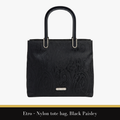 Etro  - Nylon tote bag, Black Paisley