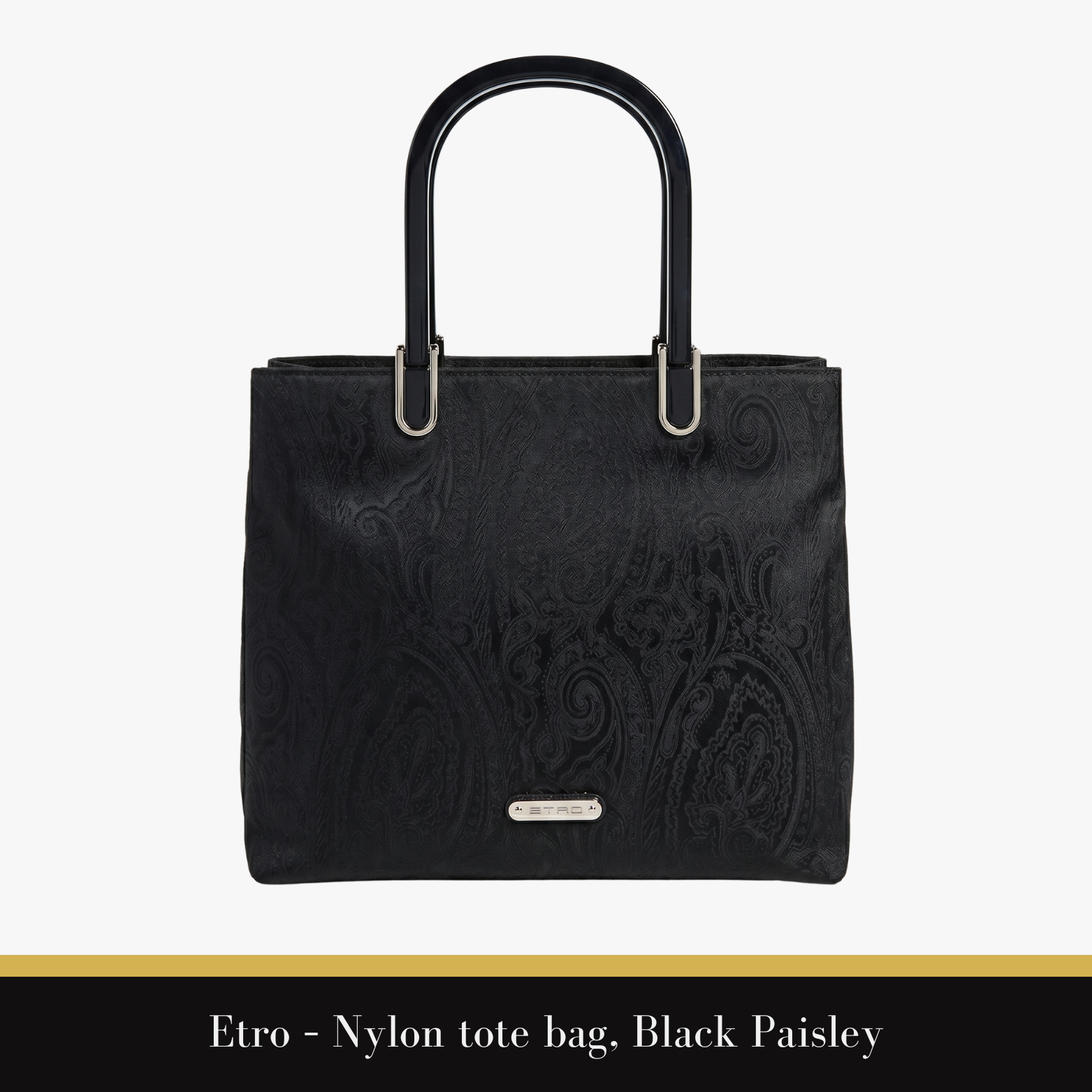 Etro  - Nylon tote bag, Black Paisley
