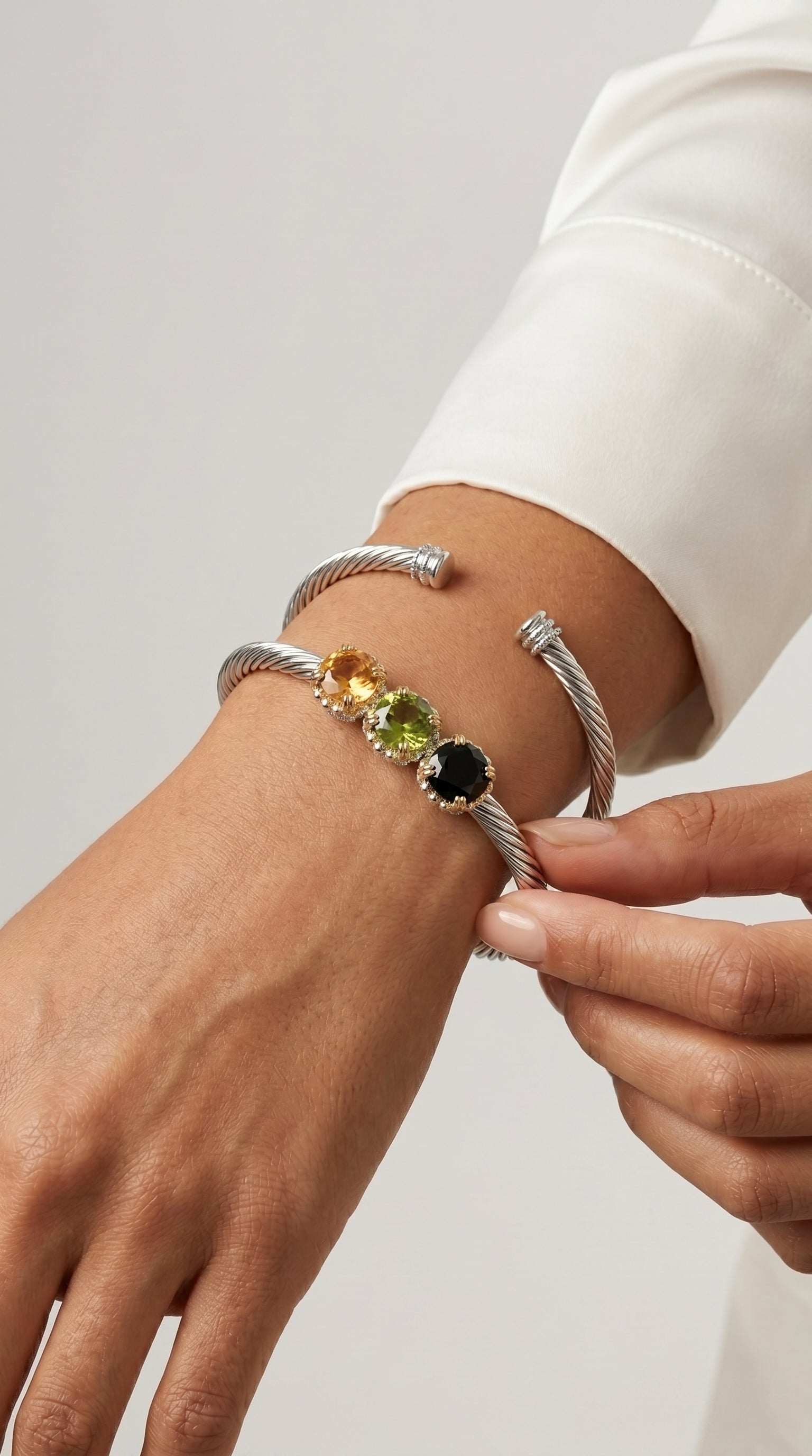 Silver Stainless Steel Bangles
